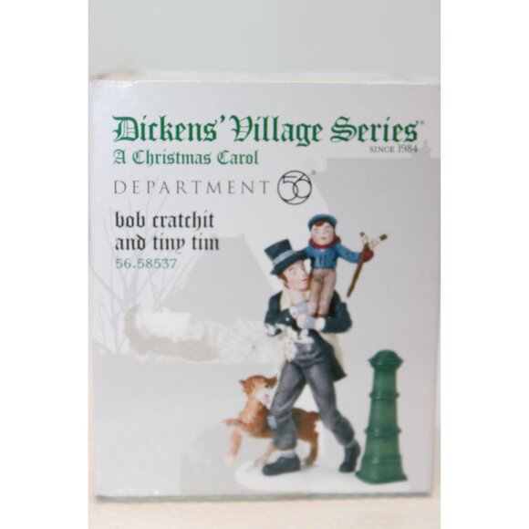 Dept 56 Dickens Village - Bob Cratchit & Tiny Tim - 58537 - Picture 1 of 3